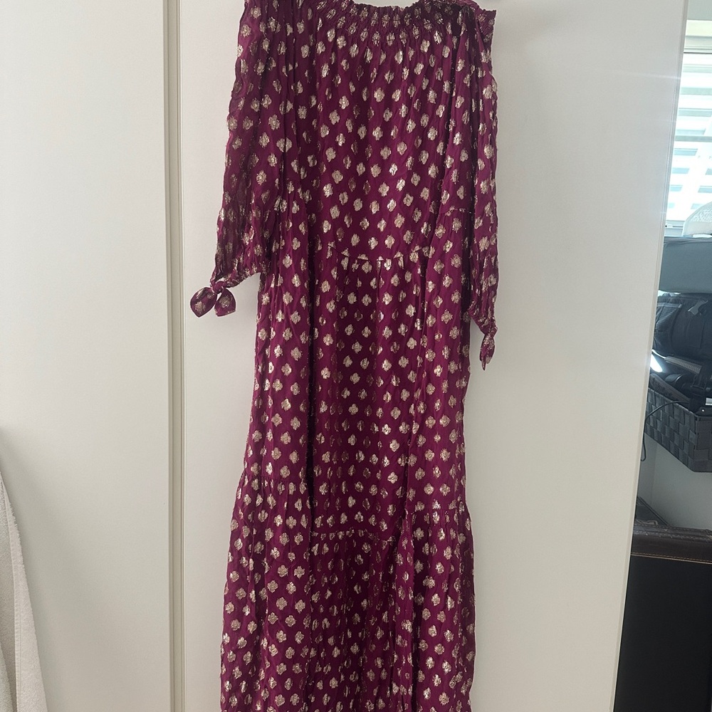 Lilly Pulitzer Purple and Gold Maxi Dress